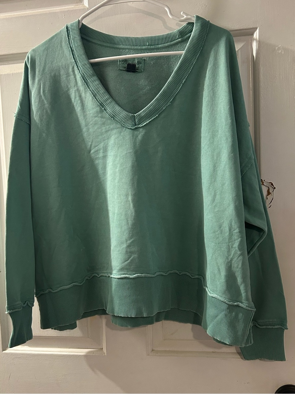 American Eagle Outfitters Seafoam V-Neck Pullover Sweater